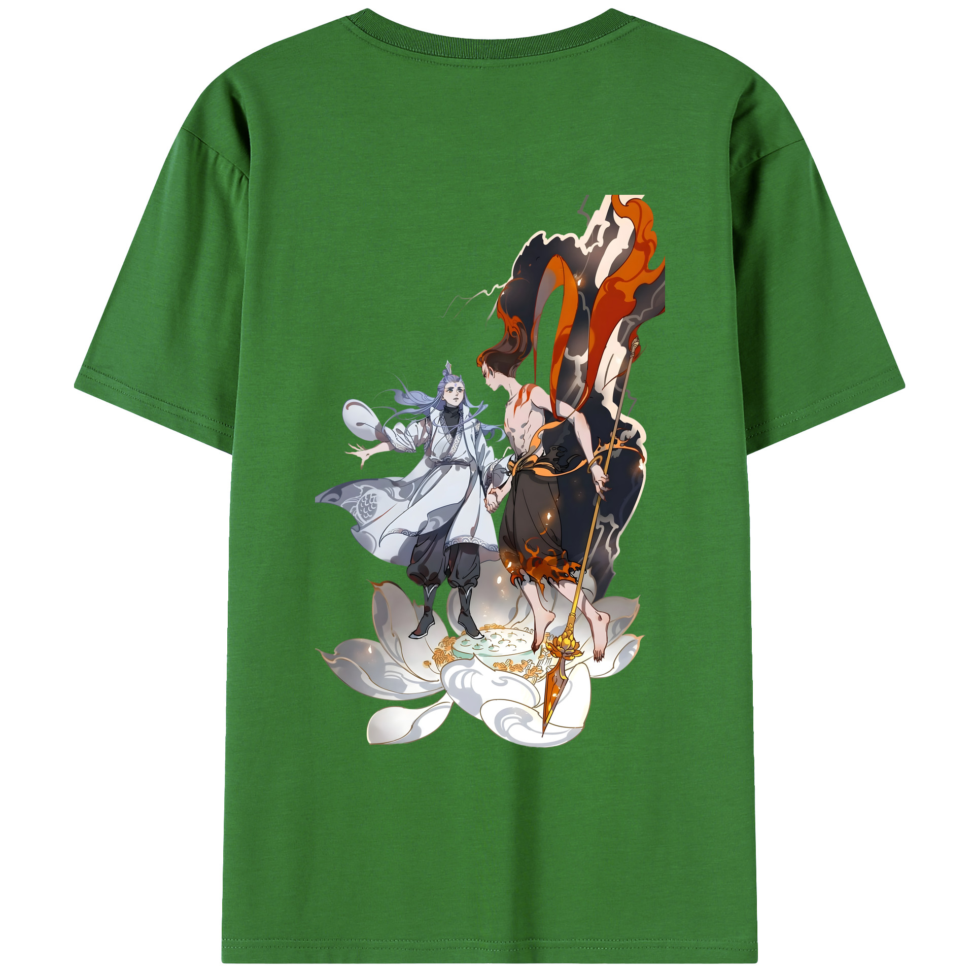 （画像用） Ne Zha 2 ナタ 魔童の大暴れ レディース半袖Tシャツ(バックプリント)